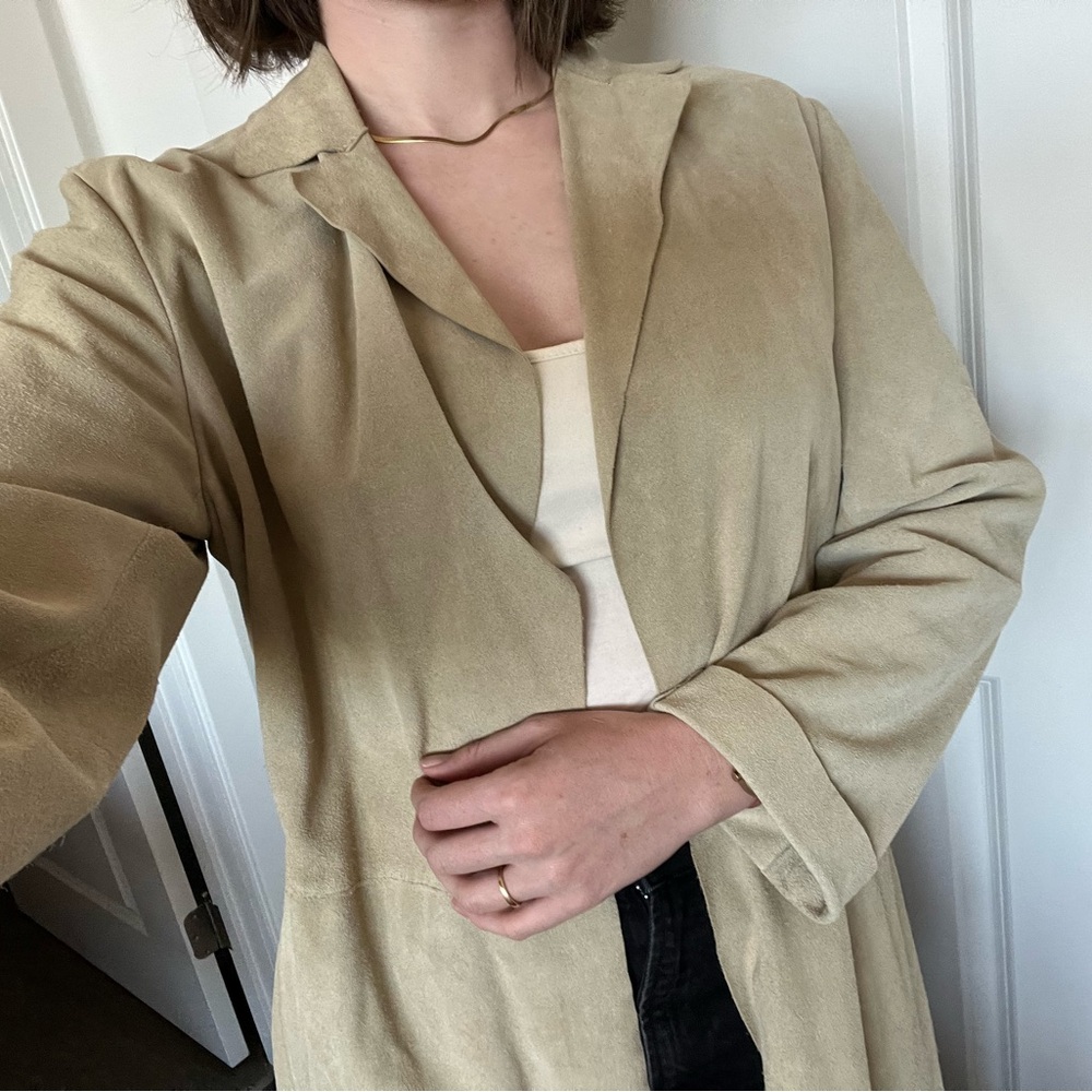 Tan Suede Shacket